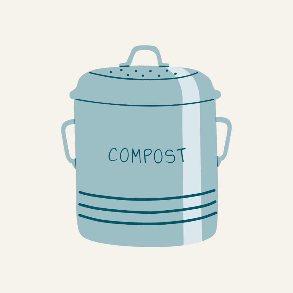 Illustration of a compost bin