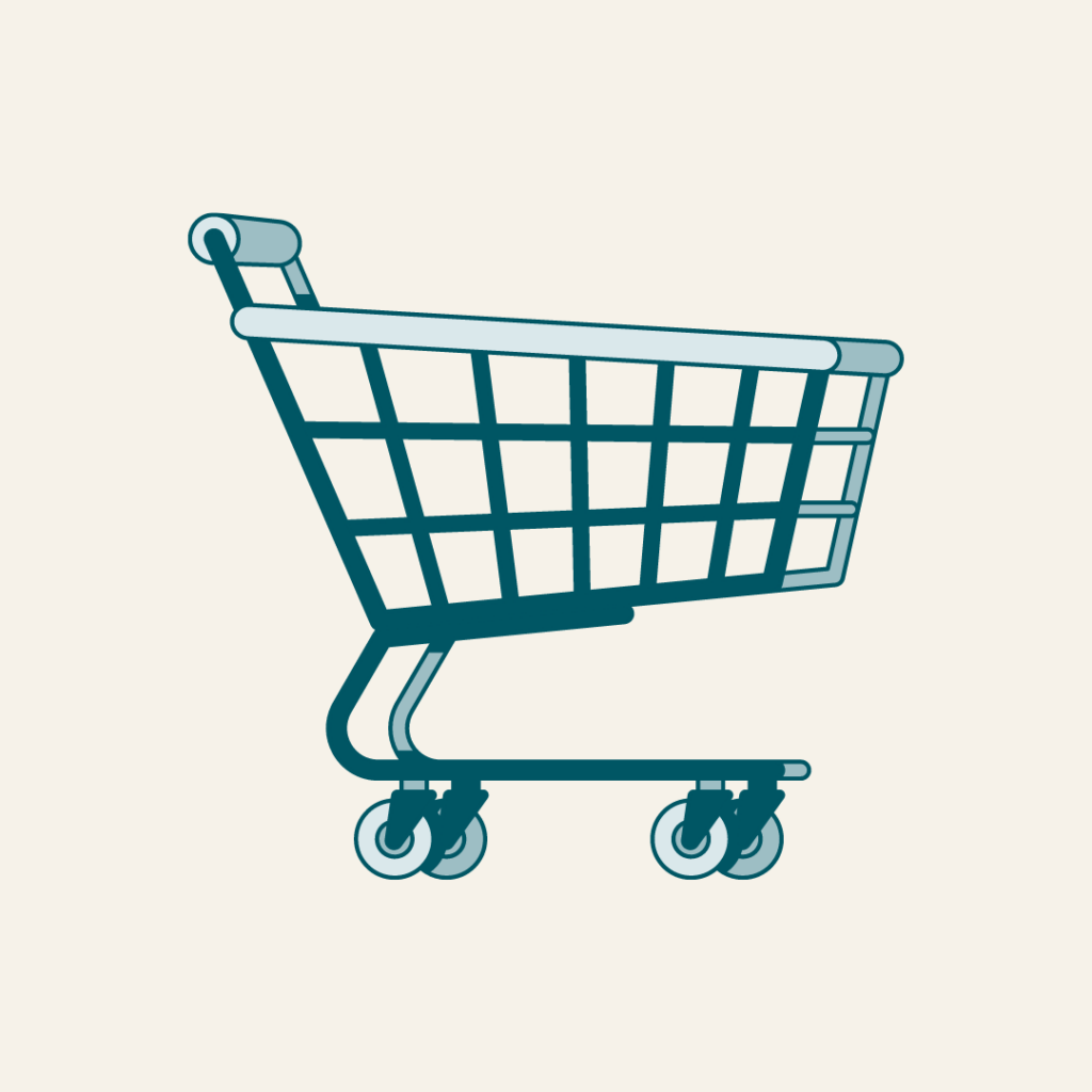 Illustration of a shopping trolley